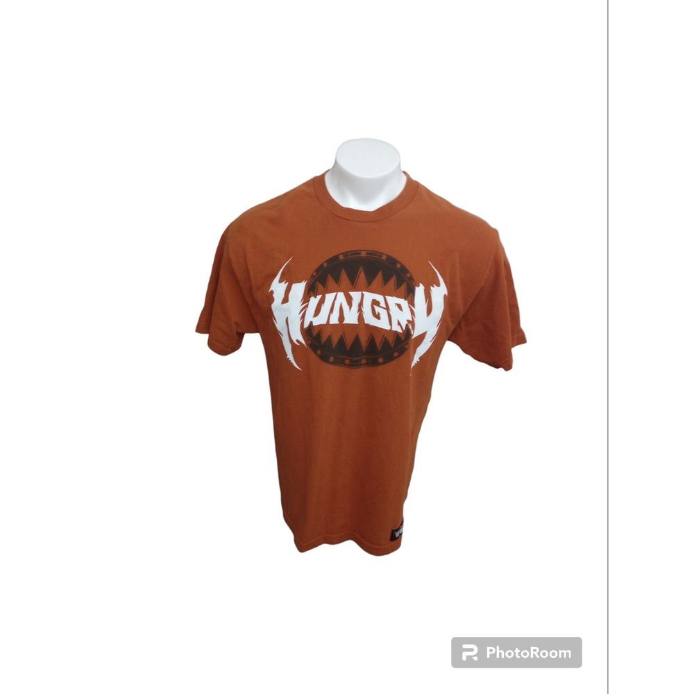 WWE Hungry Feed Me More T-Shirt Men's Size L Orange Large Ryback Graphic Tee